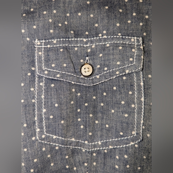 Maurice's dotted print chambray shirt - XL - Picture 4 of 6